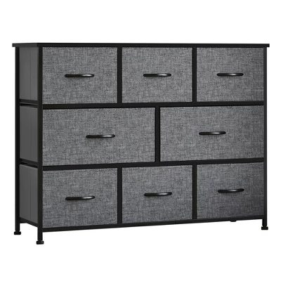 HOMCOM 8-Drawer Dresser, 3-Tier Fabric Chest Of Drawers, Storage Tower Organizer Unit With Steel Frame For Bedroom, Hallway - Image 7