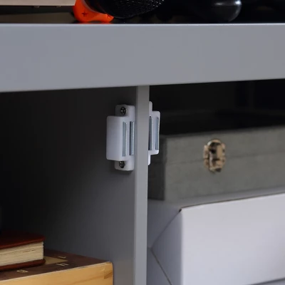 HOMCOM TV Cabinet Stand For TVs Up To 46 Inches, Entertainment Center With Storage Shelf And Cupboard For Living Room - Image 4