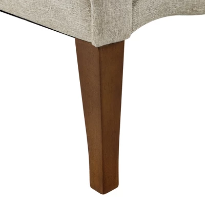 HOMCOM Traditional Style Entryway Bed End Shoe Bench With Button Tufted And Rounded Arm For Living Room - Image 4