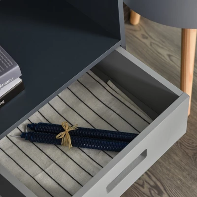 HOMCOM 3-Tier Child Bookcase Open Shelves Cabinet Floor Standing Cube Storage Organizer With Drawers - Image 5