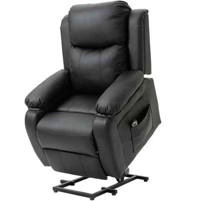 HOMCOM Living Room Power Lift Chair, PU Leather Electric Recliner Sofa Chair For Elderly With Remote Control - Image 3