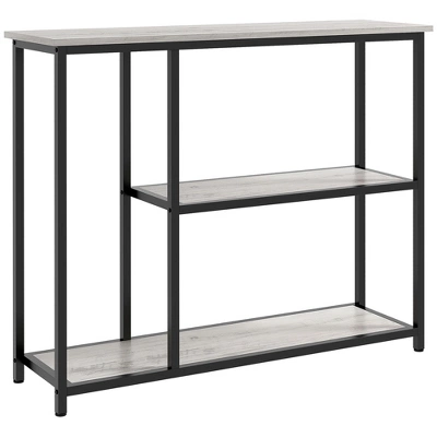 HOMCOM 39" Console Table, Modern Sofa Table With 2 Storage Shelves, Steel Frame, Narrow Entryway Table For Hallway - Image 7