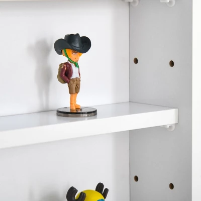 HOMCOM 5-storey Wall Shelf Display Cabinet, Shotglass Display Case W/2 Glass Doors And 4 Adjustable Shelves - Image 7