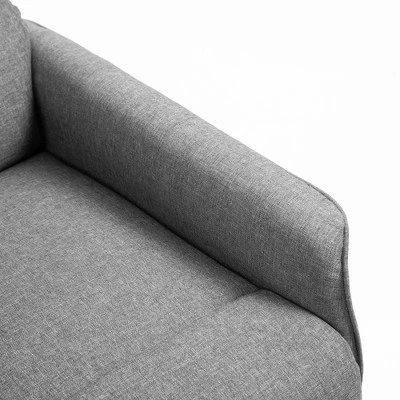 HOMCOM Power Lift Assist Recliner Chair For Elderly With Remote Control, Linen Fabric Upholstery Gray - Image 5