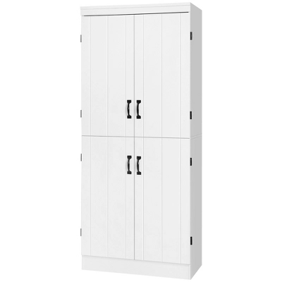 HOMCOM 70" 4-Door Kitchen Pantry, Freestanding Storage Cabinet, 6-tier Cupboard With Adjustable Shelves For Living Room - Image 3