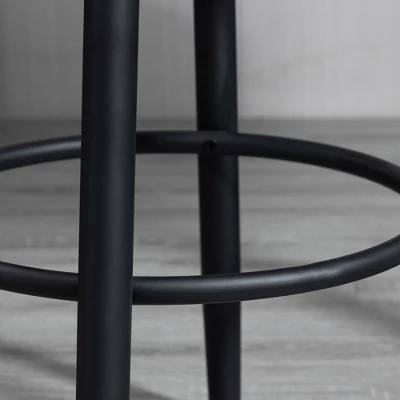 HOMCOM Extra Tall Bar Stools Set Of 2, Modern 360° Swivel Barstools, Dining Room Chairs With Steel Legs And Footrest - Image 4