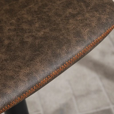 HOMCOM Adjustable Bar Stools Set Of 2, Swivel Bar Height Chairs Barstools Padded With Back For Kitchen, Counter, And Home Bar - Image 6