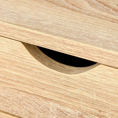 HOMCOM Home Office Desk, Computer Desk For Small Spaces, Writing Table With Drawer And Storage Shelves - Image 4