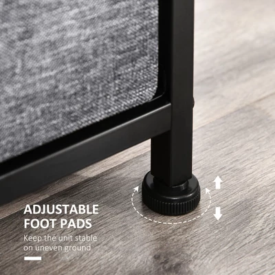 HOMCOM 8-Drawer Dresser, 3-Tier Fabric Chest Of Drawers, Storage Tower Organizer Unit With Steel Frame For Bedroom, Hallway - Image 5