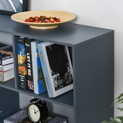 HOMCOM 3-Tier Child Bookcase Open Shelves Cabinet Floor Standing Cube Storage Organizer With Drawers - Image 6