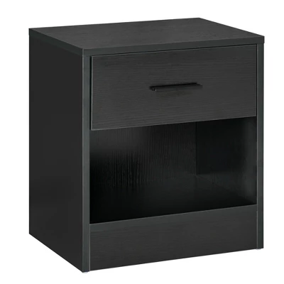 HOMCOM Modern Nightstand, Accent End Table With Drawer And Storage Shelf, Sofa Side Table For Living Room Or Bedroom - Image 6