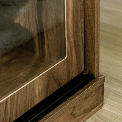 HOMCOM Modern Sideboard With Shelves, Buffet Cabinet With Storage Cabinets, Adjustable Shelf, Sliding Doors For Living Room, Kitchen, Walnut - Image 5