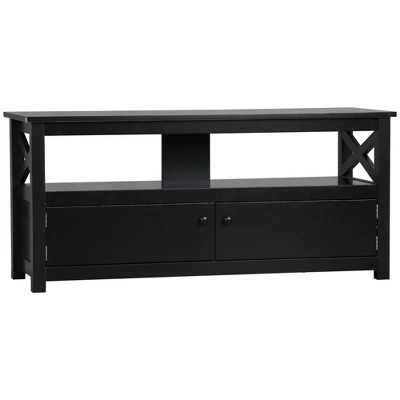 HOMCOM TV Cabinet Stand For TVs Up To 46 Inches, Entertainment Center With Storage Shelf And Cupboard For Living Room - Image 7