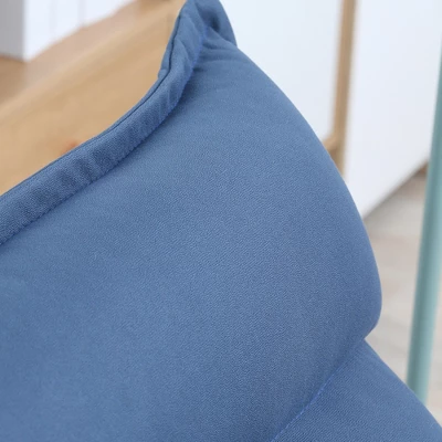 HOMCOM Swivel Floor Chair With Back Support, Microfiber Adjustable Video Gaming Chair For Reading, Lounging, Meditating, Blue - Image 5