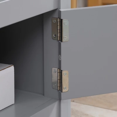 HOMCOM TV Cabinet Stand For TVs Up To 46 Inches, Entertainment Center With Storage Shelf And Cupboard For Living Room - Image 5