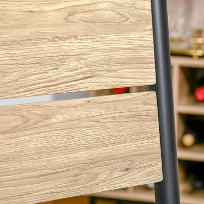 HOMCOM Rustic Country Wood Top 3 Piece Kitchen Table Dining Set With 2 Matching Chairs & Versatile Design For Small Space - Image 6