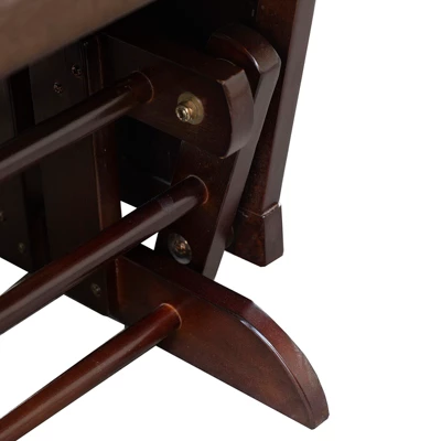 HOMCOM Nursery Glider Rocking Chair With Ottoman, Thick Padded Cushion Seating And Wood Base - Image 4