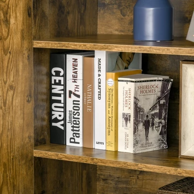 HOMCOM Industrial Style 4-Door Cabinet Pantry Cupboard With Storage Shelves For Bedroom And Living Room - Image 4